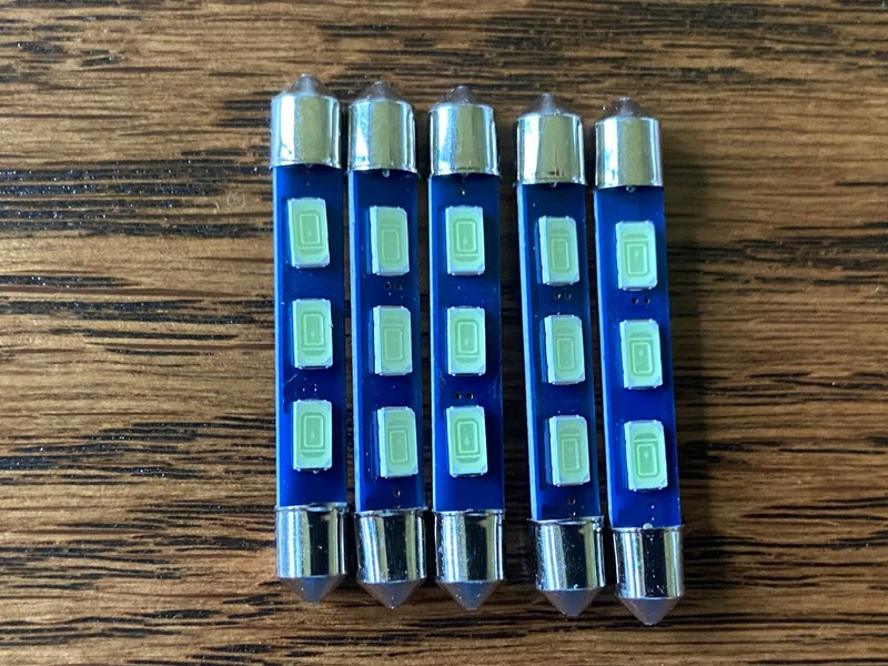 5 New Cool Blue 43mm Festoon Lamp LED Light Bulbs for Fisher 400 500C 600 800C