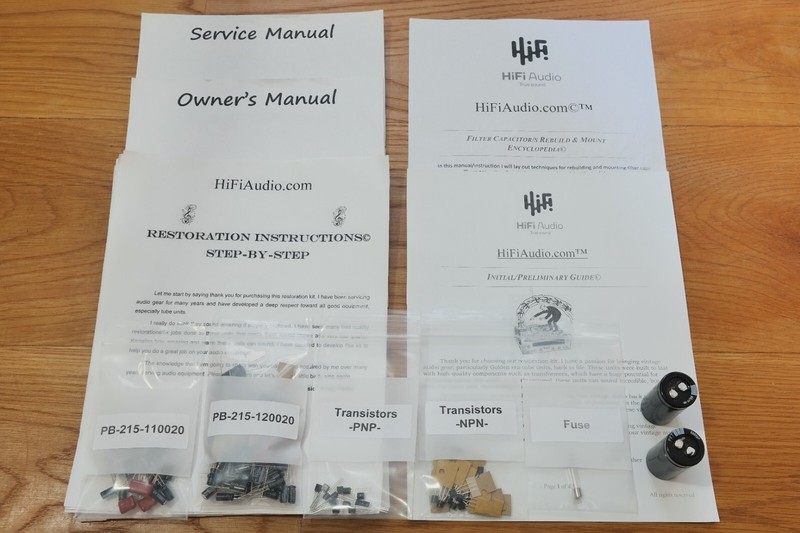 Luxman R-1030 receiver rebuild restoration Capacitor Kit fix repair rebuild