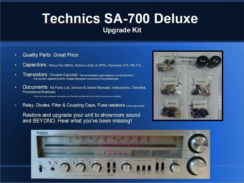 Technics SA-700 Receiver Deluxe Upgrade Kit Genuine Parts Restoration