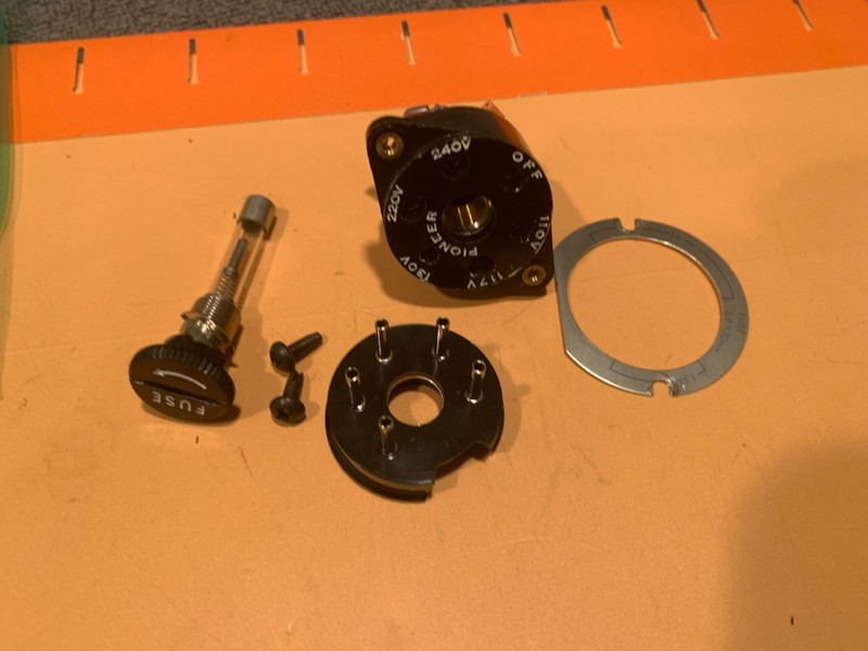 Pioneer SX-1500TD Stereo Receiver Parting Out - Fuse / Voltage Selector Assembly