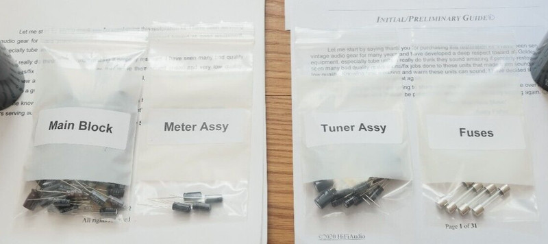 Pioneer SX-880 PARTIAL rebuild restoration recap kit repair capacitor