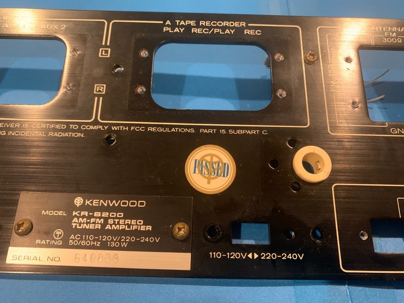 Kenwood KA-6200 Stereo Receiver Rear Panel gallery