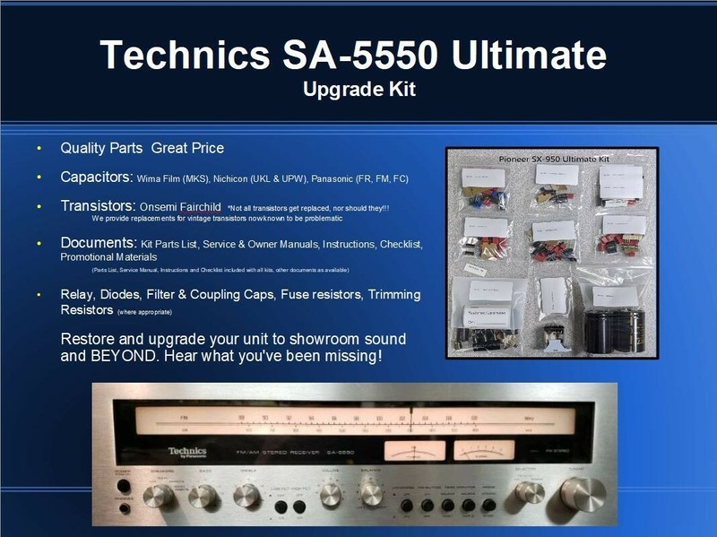 Technics SA-5550 Receiver Ultimate Upgrade Kit Genuine Parts Restoration