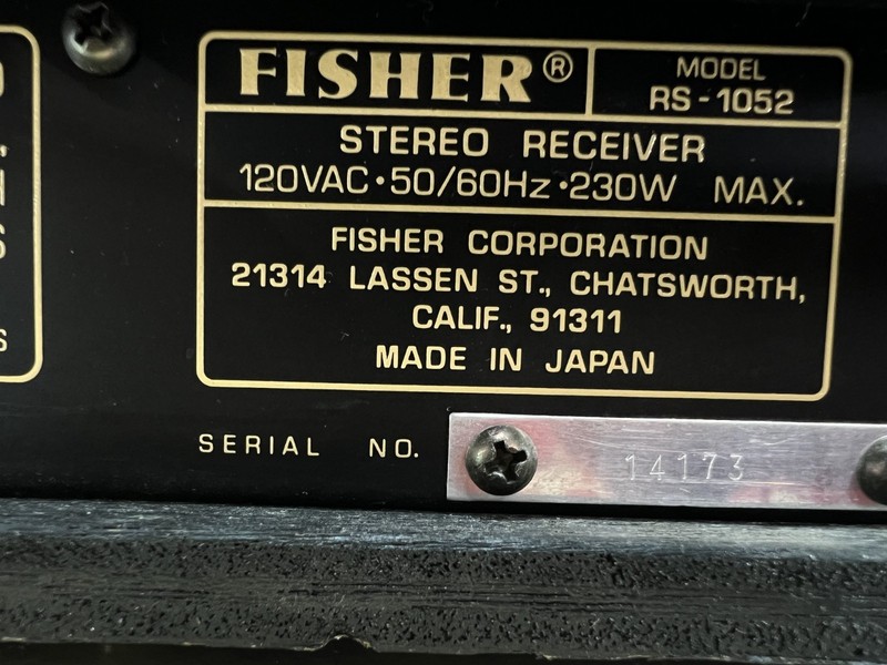Studio Standard By Fisher Stereo Receiver RS-1052 | MADE IN JAPAN | Working gallery