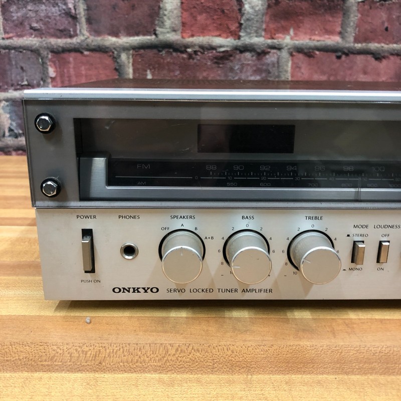 Onkyo Servo Locked Tuner Amplifier TX-2000 Tested Working Wood Grain Analog gallery