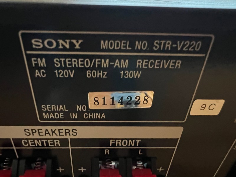 Vintage Sony STR-V220 Stereo Receiver gallery