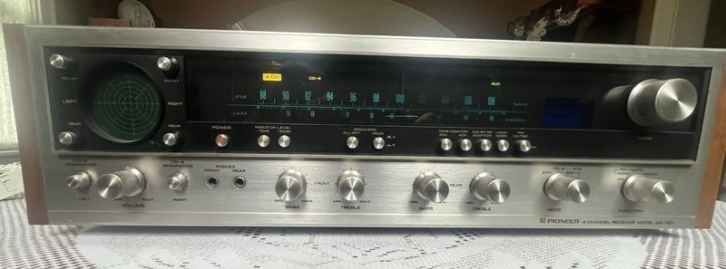 Pioneer QX-747 Stereo Quad Receiver with Orginal Operation Manual & Wiring Plan