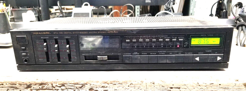 Vintg 1988-89 Realistic STA-130 Stereo Receiver Tested Fully Functional 30 WPC