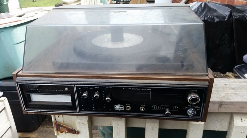 Vintage Kmart SS Kresge AM/FM Receiver Record player 8-Track tape SKT-295 Japan