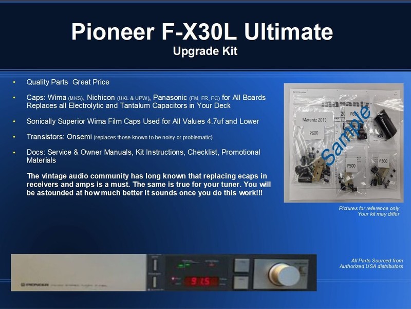 Pioneer F-X30L Tuner Ultimate Restoration Kit – Wima, OnSemi, Nichicon