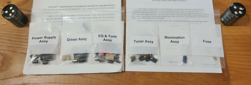 Sansui 6060 PARTIAL rebuild capacitor restoration filter kit repair