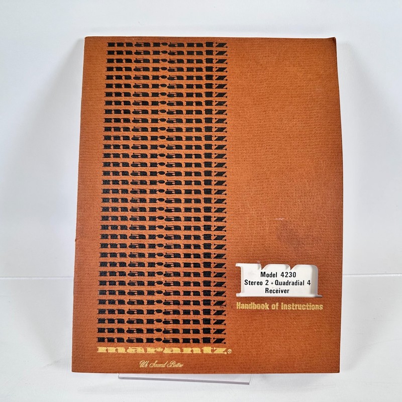 Vintage Original Marantz 4230 Stereo 2 Receiver Handbook of Instructions