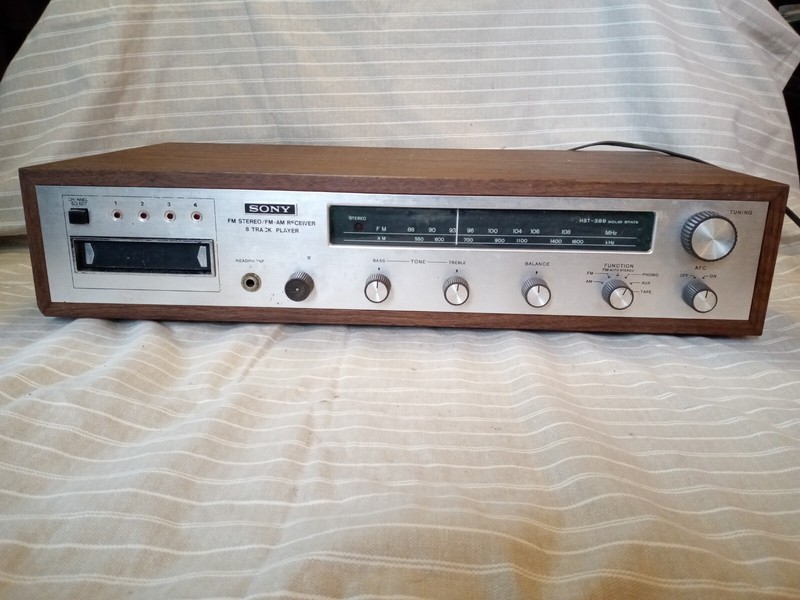 Vintage Sony model HST-388 AM FM Radio Stereo Receiver with 8 Track Working! gallery