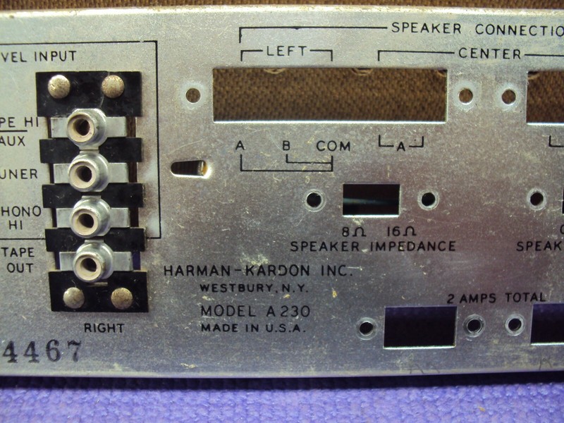 Harman Kardon A230 Back Panel. Good Cond Parting Out Entire Harman Kardon A230 gallery