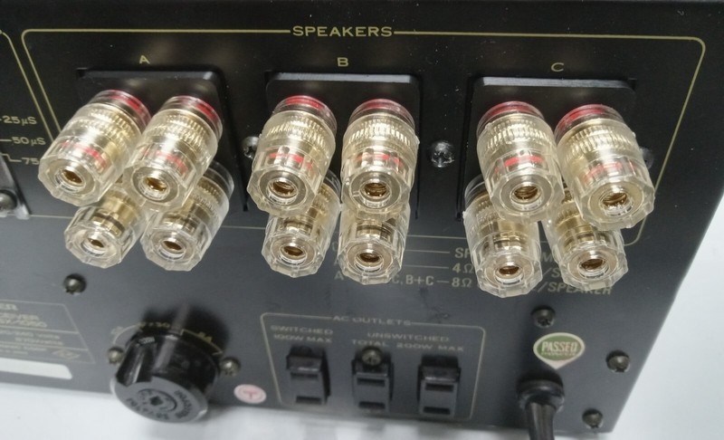 Pioneer SX-950 Speaker Terminal Plate Only – For 5-Way Banana Jack Upgrade gallery