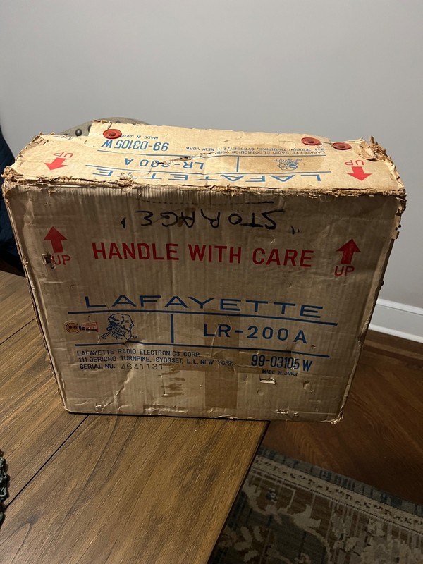 Lafayette LR-200A Receiver Am Fm original vintage cardboard box gallery