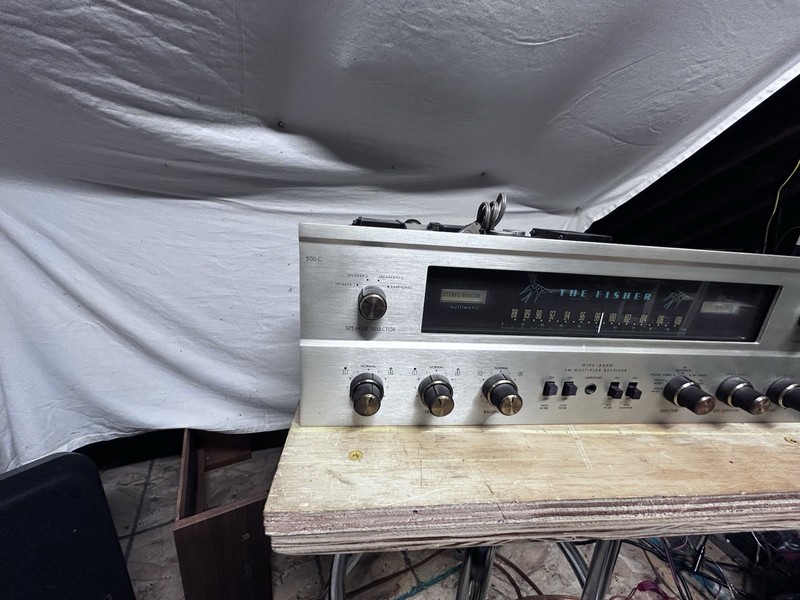 Fisher 500 C 7591, 12ax7 Tube Stereo Receiver. Working. Needs TLC. Looks Nice. gallery