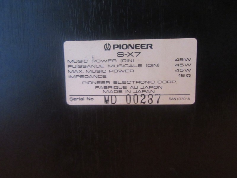 Vintage Mint MINI Pioneer S-X7 speaker pair gallery