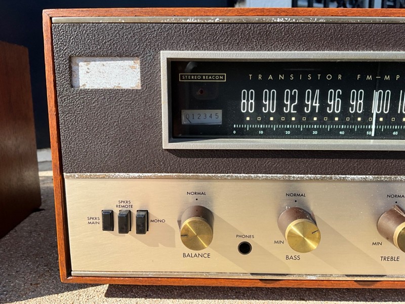 Vintage Fisher 150 FM MPX Stereo Receiver w/ Model 5 Speaker & Wood Case, Works! gallery