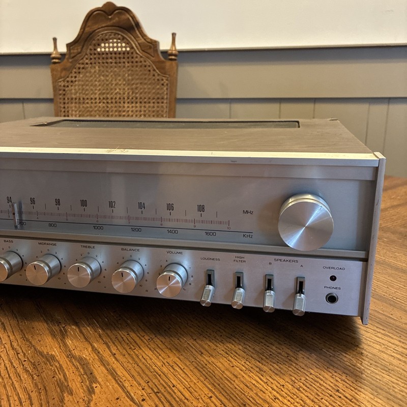 Quadraflex 878 Stereo Receiver Walnut Grain Vinyl Veneer Tested Works Read gallery