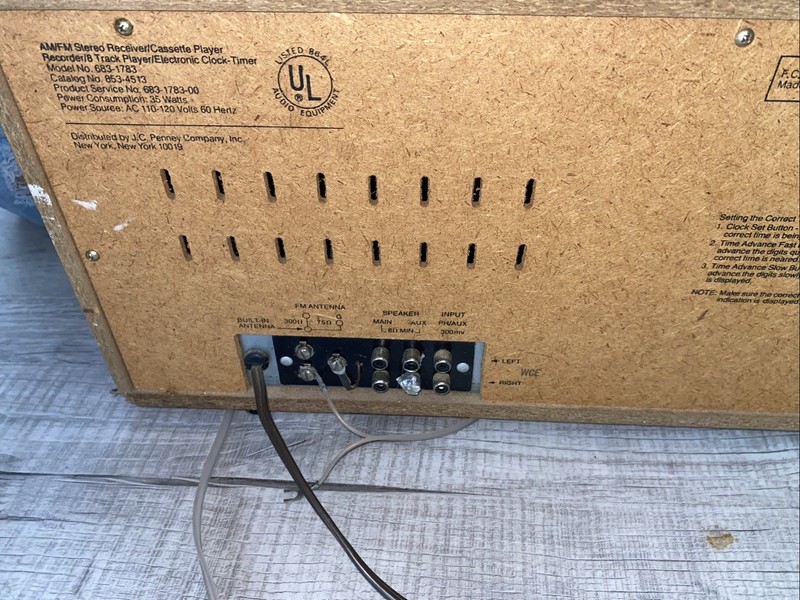 JCPenny Mod. #683-1783 AM/FM Stereo Receiver Cassette 8 Track Recorder For Parts gallery