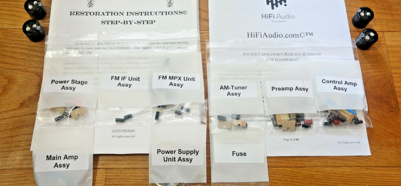 Pioneer SX-1000TW PARTIAL rebuild restoration recap service capacitor kit repair