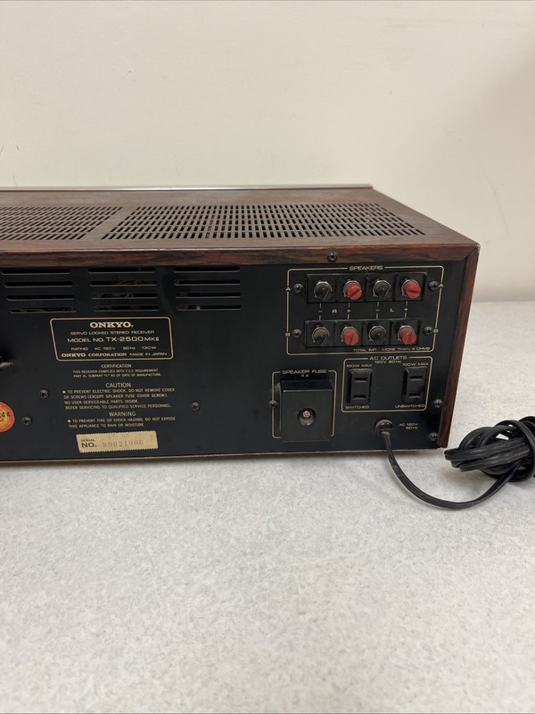 Onkyo TX-2500 Servo Locked Stereo Receiver AM/FM Tuner Tested Needs Light Kit gallery