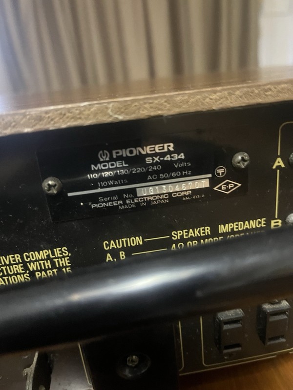 Vintage Pioneer SX-434 Stereo Receiver gallery