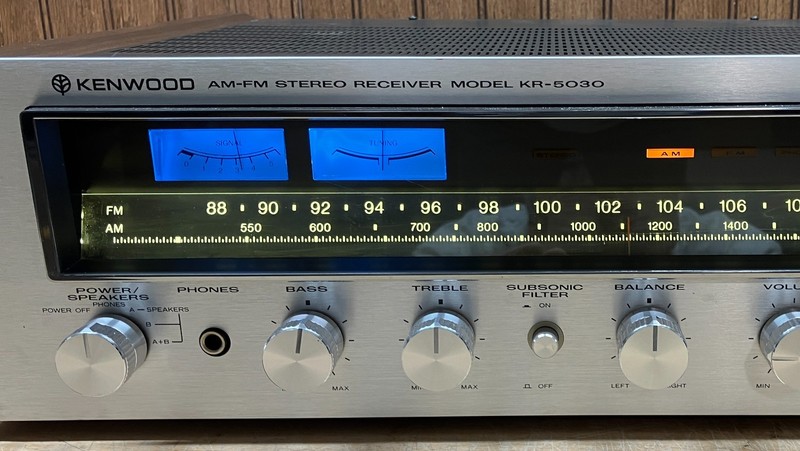 Kenwood KR5030 RECIEVER w/wood panels - Serviced/Working. New LEDs/Lamps. 60WPC gallery