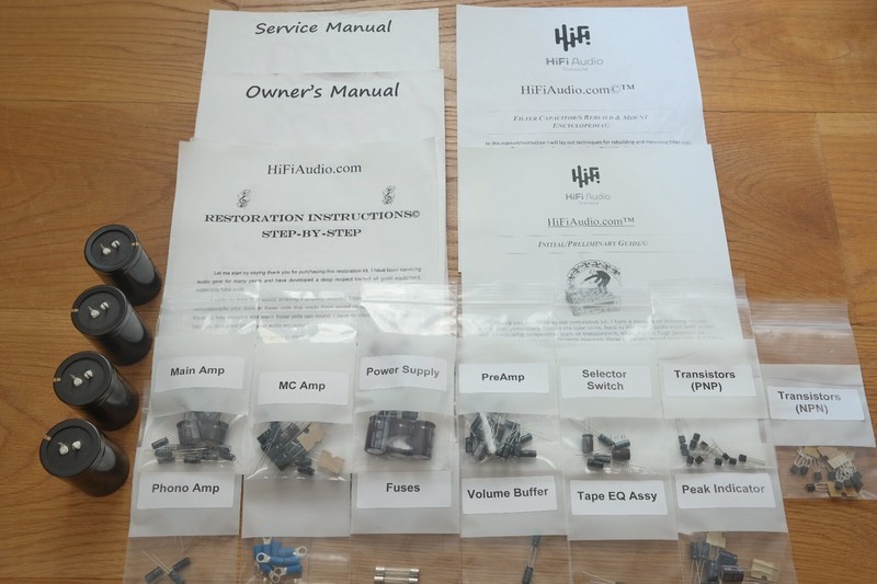 Marantz 1300DC rebuild restoration recap service kit fix repair capacitor gallery
