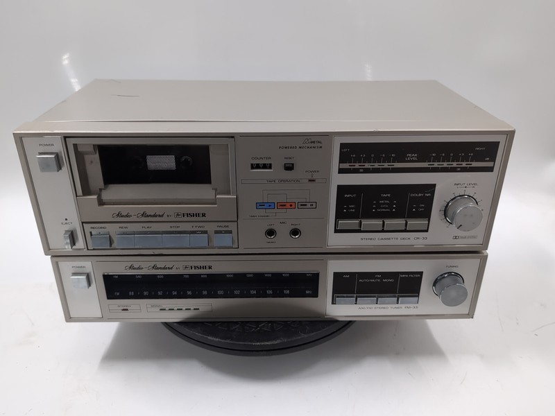 Fisher Studios CR-33 Tape Deck and FM-33 AM/FM Tuner *AS-IS* – EB-18739 –