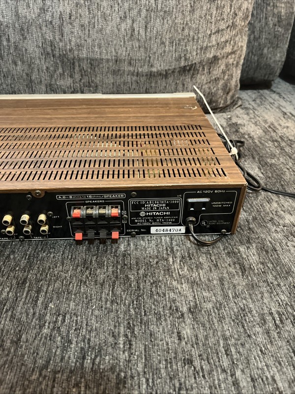 Vintage Hitachi HTA-3000 Stereo Receiver Untested Does Power On gallery