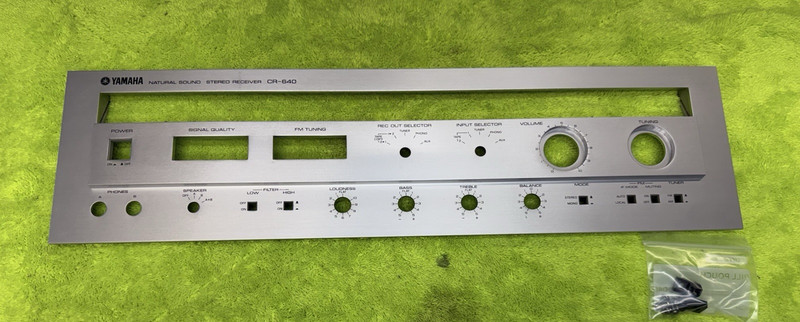 Yamaha CR-640 Receiver OEM FRONT SILVER PLATE GOOD COND SEE PICS 🔥🔥