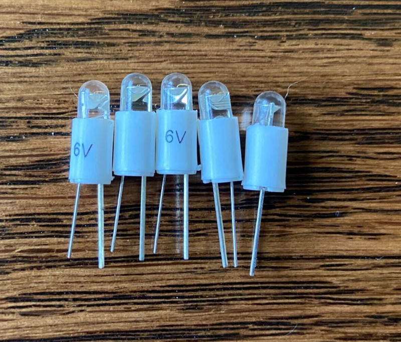 5 New Warm White 6V Bi-Pin LED Lamps Light Bulbs Marantz 4100 4140 4230 4240 6.3