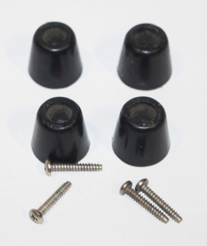 Set of 4 Bottom Feet & Screws – Vintage Grommes Precision Receiver Amp 512 Part