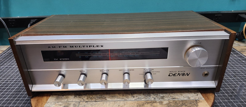 Vintage Silver Face Denon MX-990B AM FM 1 channel not working Parts or Repair