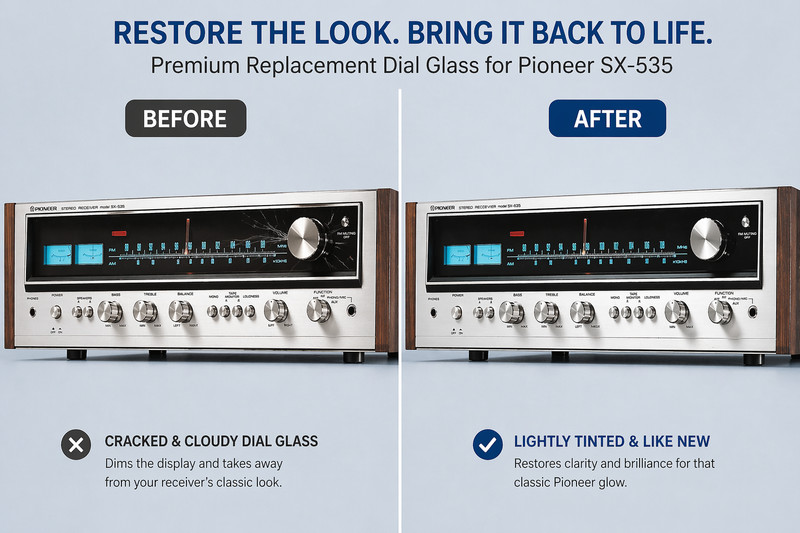 Pioneer SX-838 Dial Glass Replacement Part gallery