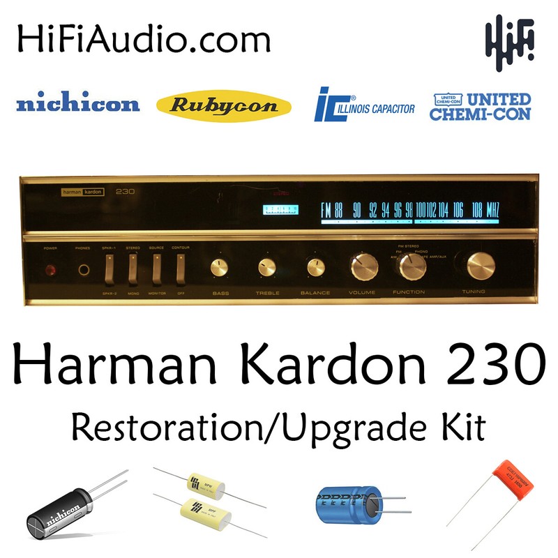 Harman Kardon 230 two thirty Nocturne restoration kit service recap capacitor