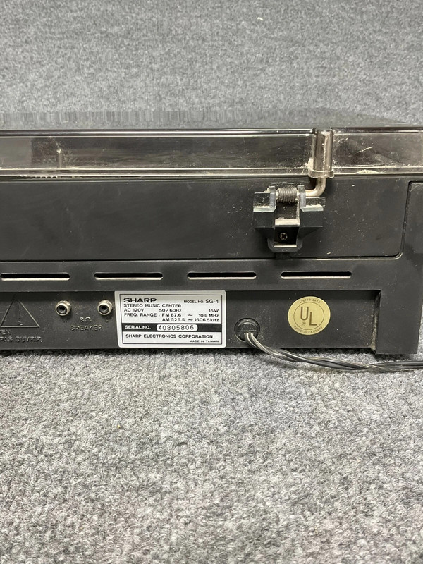 Sharp SG-4 Stereo Music Center Turntable Cassette AM FM Radio gallery