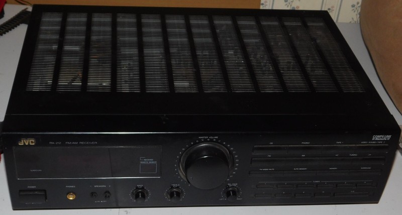JVC RX-212BK AM FM 40-Watt Stereo AV Compu-Link & Remote - Tested Great - VIDEO