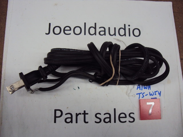 AIWA TS-W5U Original Line Cord & Strain Relief. Tested. Parting Out AIWA TS-W5U.