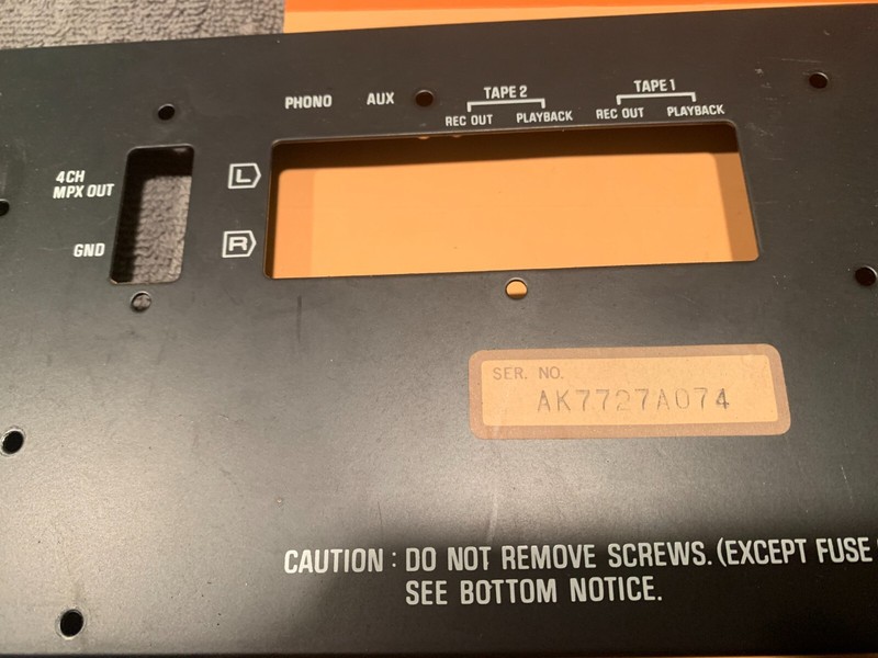 Technics SA-5470 Stereo Receiver Parting Out Rear Panel gallery