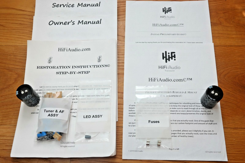 Pioneer SX-580 rebuild restoration recap service kit fix repair filter capacitor gallery