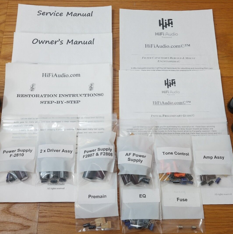 Sansui G9000 DB rebuild restoration recap service kit NO filter capacitors