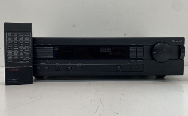 Vintage Nakamichi Receiver 3 AM/FM Stereo Receiver With Remote For Parts