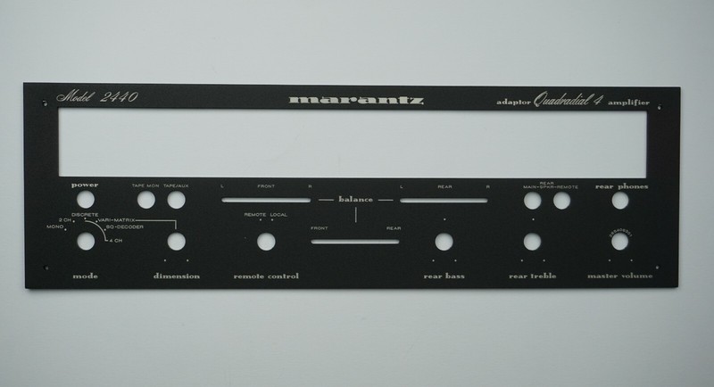 New! Marantz 2440 Receiver Front Panel Faceplate (Face Plate) Black