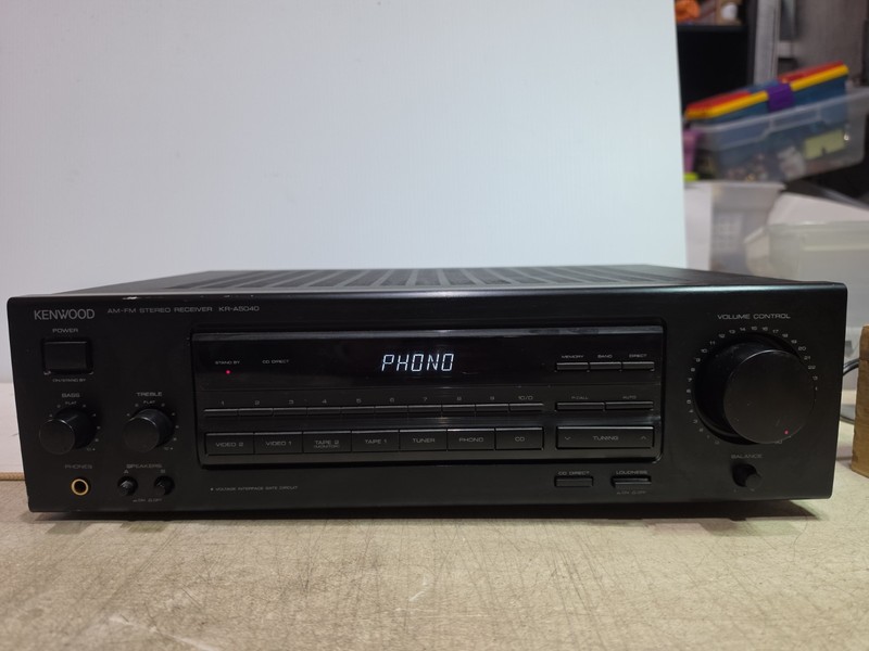 Kenwood KR-A5040 AM-FM Stereo Receiver 200W Tested Works No Remote Included