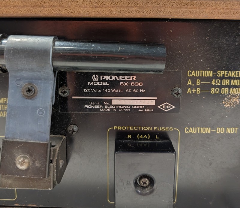 Pioneer SX-636 Stereo Receiver - 1974 - Tester For Power - FOR PARTS *READ* gallery