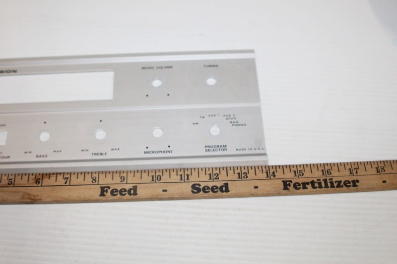 Aluminum Front Case Face Plate - Vintage Grommes Precision Receiver Amp 512 Part gallery