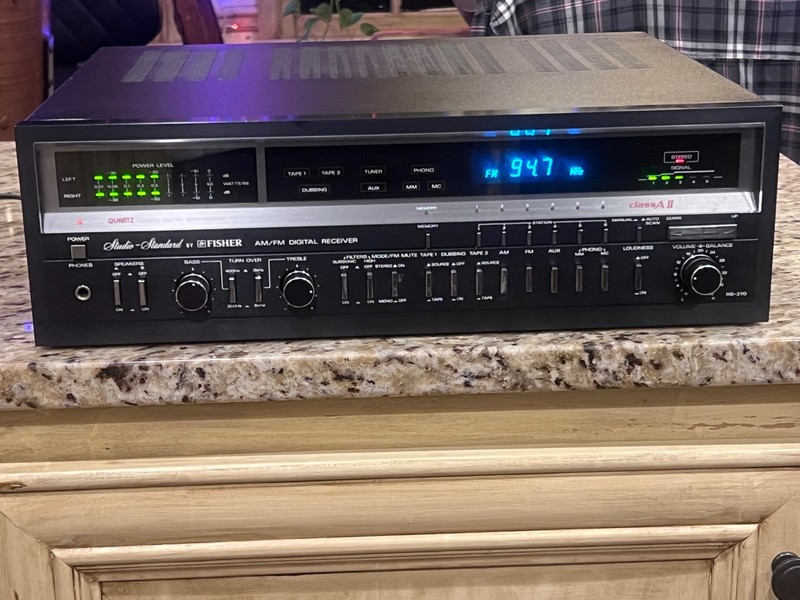 Vintage Fisher RS-270, 50W, Am/Fm Stereo Receiver, 1981, Cleaned-Tested-Sweet